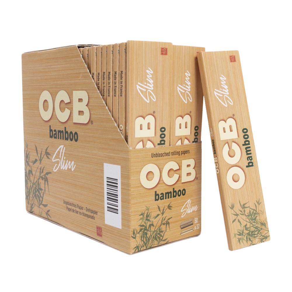 Ocb Bamboo King Size Slim Rolling Papers 50 Pcs