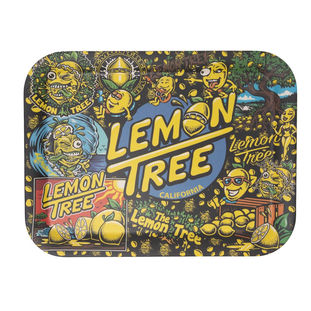 Blue Dot Lemon Tree Rolling Tray By Lemon Life Sc