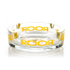 Roor Glass Ash Tray Yellow