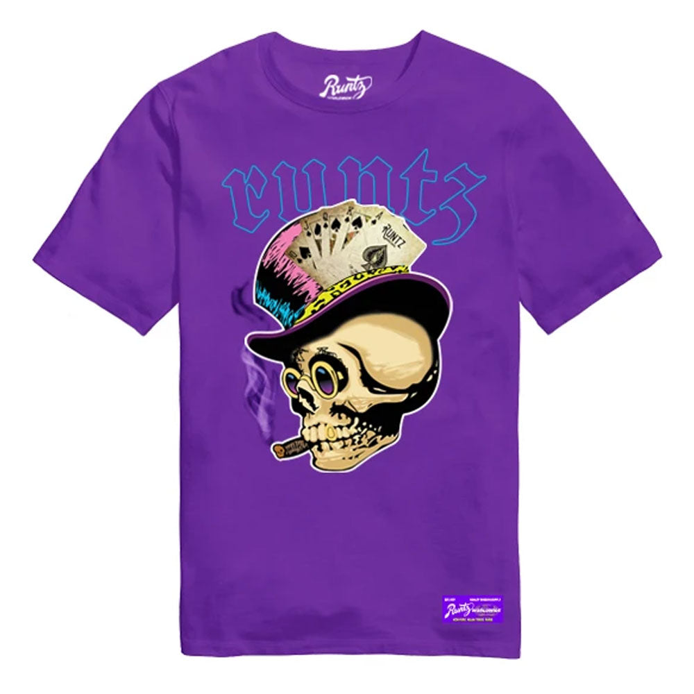 Skull T Shirt By Runtz Purple Small