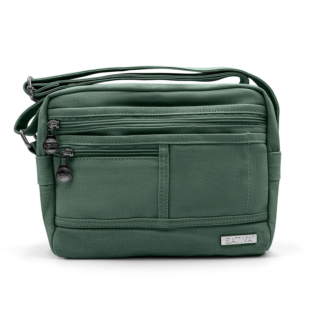 Hemp Smart Shoulder Bag By Sativa Bags Dark Green