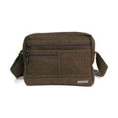 Hemp Medium Smart Shoulder Bag By Sativa Bags Dark Brown
