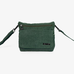 Hemp Day Tripper Shoulder Bag By Sativa Bags Dark Green