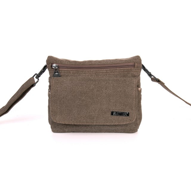 Hemp Day Tripper Shoulder Bag By Sativa Bags Khaki