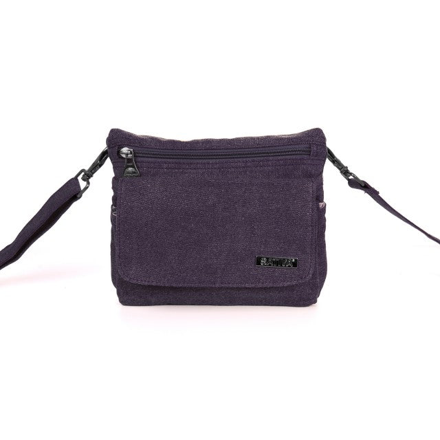 Hemp Day Tripper Shoulder Bag By Sativa Bags Plum