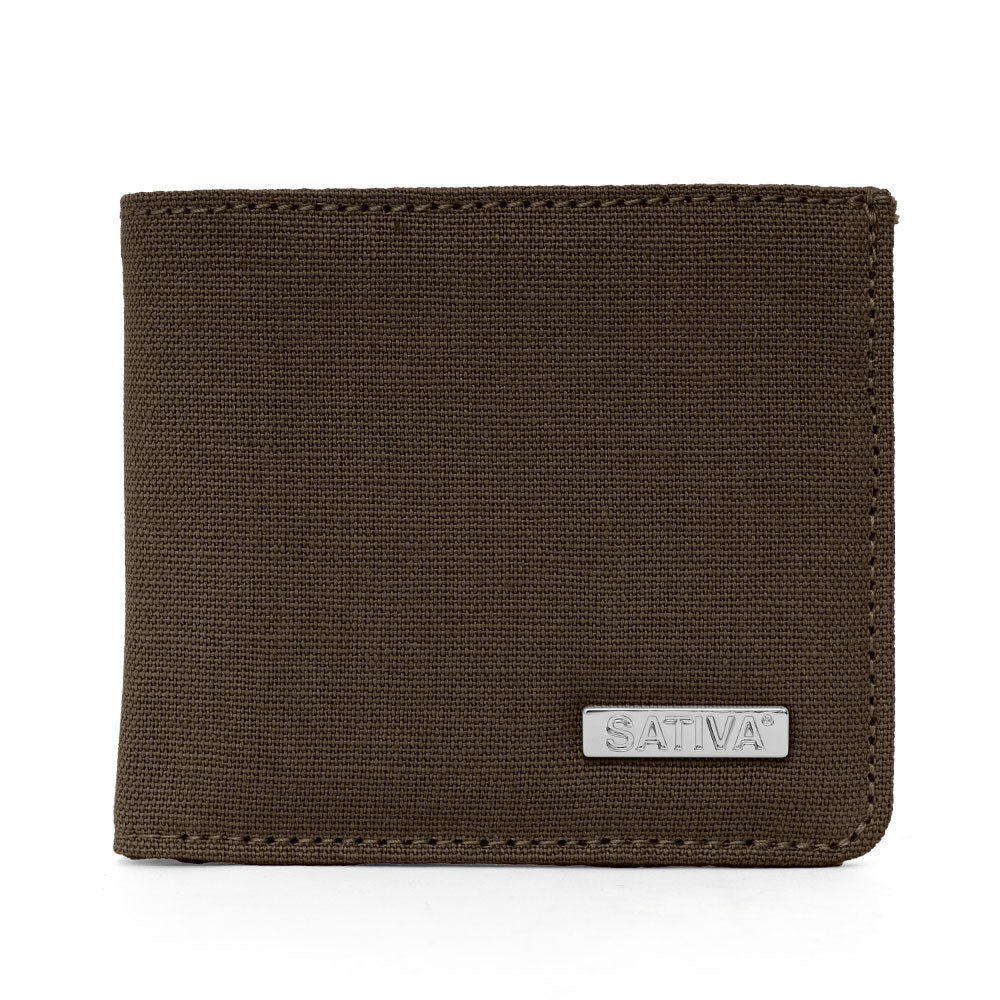 Hemp Flat Wallet By Sativa Bags Dark Brown