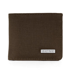Hemp Flat Wallet By Sativa Bags Dark Brown