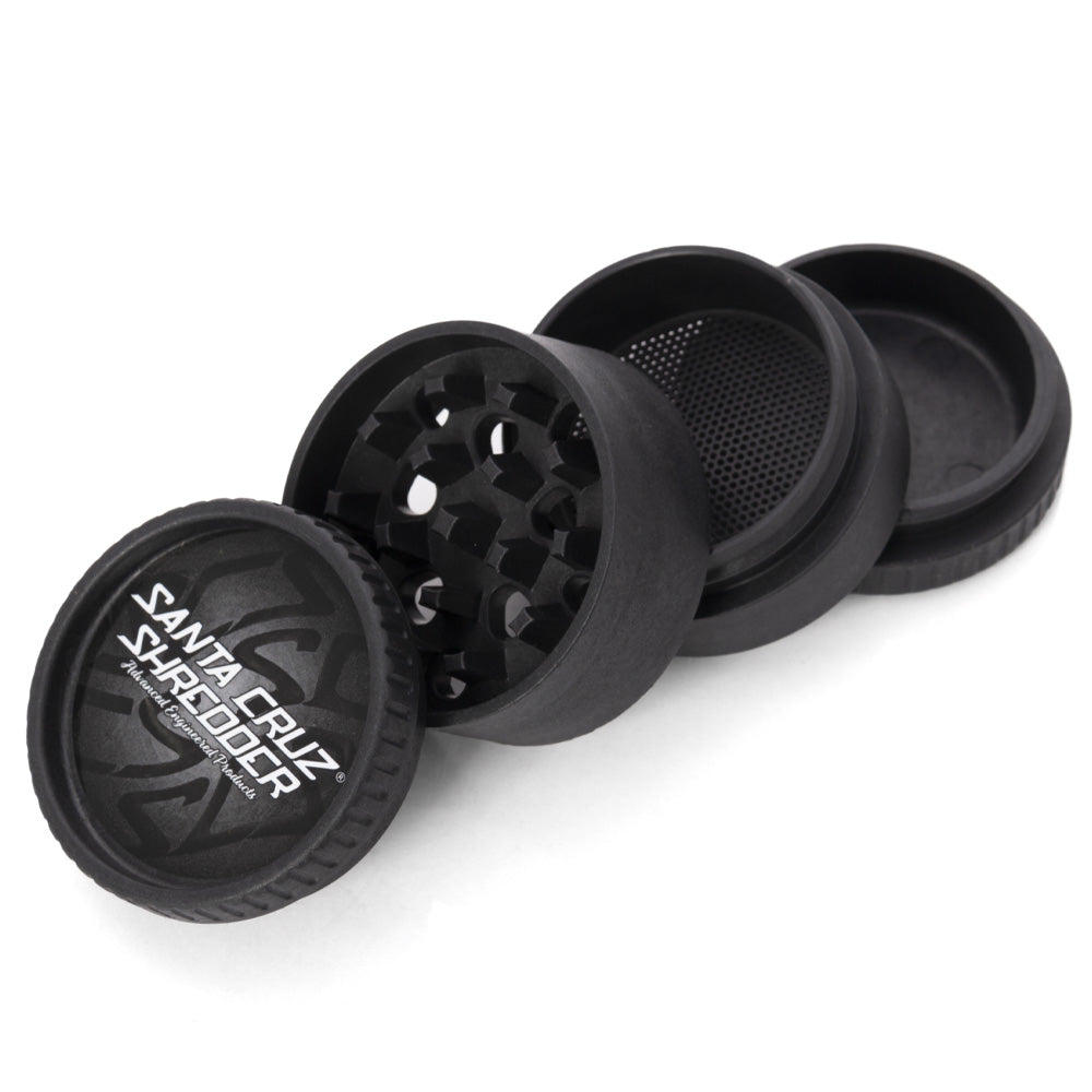 Black 4 Piece Hemp Grinder By Santa Cruz Shredder