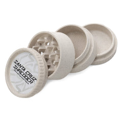 White 4 Piece Hemp Grinder By Santa Cruz Shredder