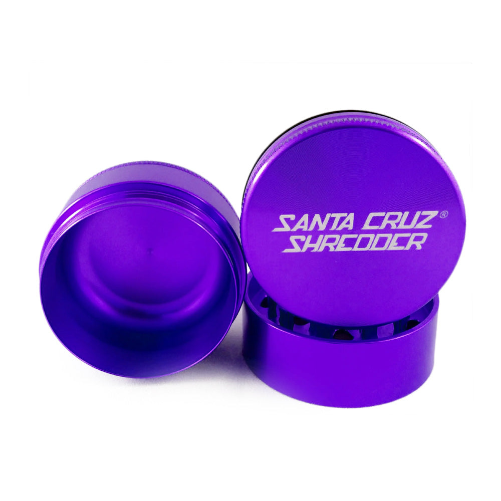 Medium 3 Piece Gloss Herb Grinders By Santa Cruz Shredder Purple