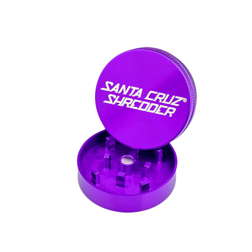 Small 2 Piece Gloss Herb Grinders By Santa Cruz Shredder Purple