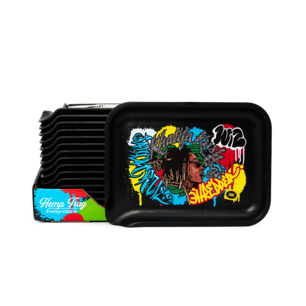 Wiz Khalifa Hemp Rolling Tray By Santa Cruz Shredder 16 Pcs