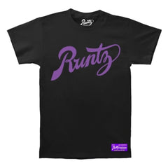 Script T Shirt By Runtz Black And Purple Small