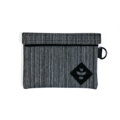 The Mini Confidant Nylon Collection Pocket Stash Bag Stripped Dark Grey