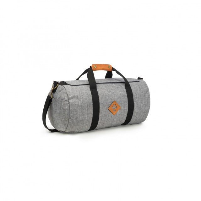The Overnighter Small Duffle Odour Proof Bag By Revelry Crosshatch Grey