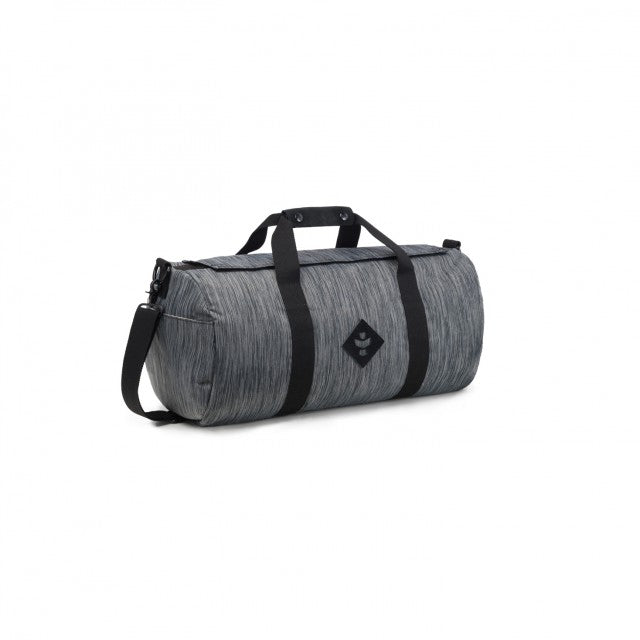 The Overnighter Small Duffle Odour Proof Bag By Revelry Striped Dark Grey