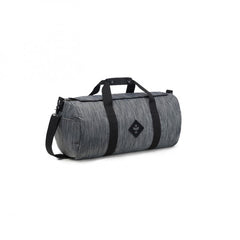The Overnighter Small Duffle Odour Proof Bag By Revelry Striped Dark Grey