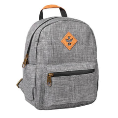 The Shorty Odour Proof Backpack Bag By Revelry Crosshatch Grey