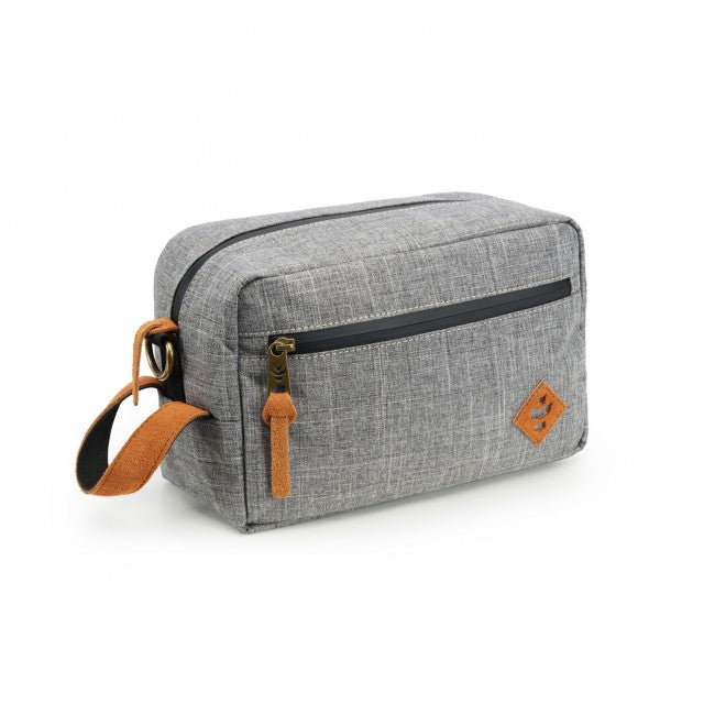The Stowaway Toiletry Kit Odour Proof Bag By Revelry Crosshatch Grey