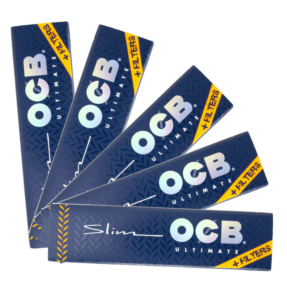 Ocb Ultimate King Size Slim Rolling Papers Tips 5Pcs