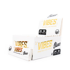 Vibes Fatty Rolling Papers With Tips Blanco 24Pcs