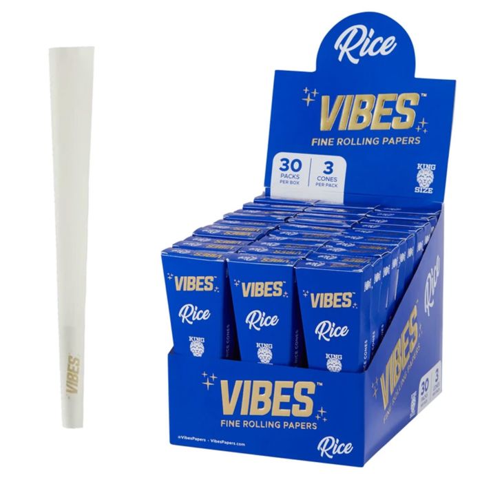 Vibes Cones Coffin Pack Rice King Size 30Pcs