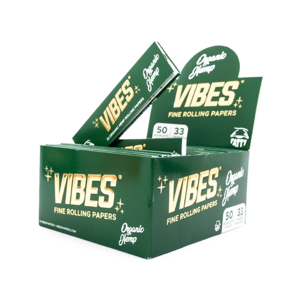 Vibes Fatty Rolling Papers In Organic Hemp 50Pcs