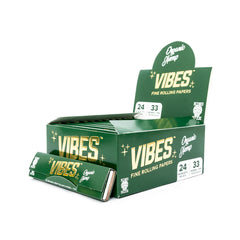 Vibes Organic Hemp King Size Slim Papers With Tips 24Pcs