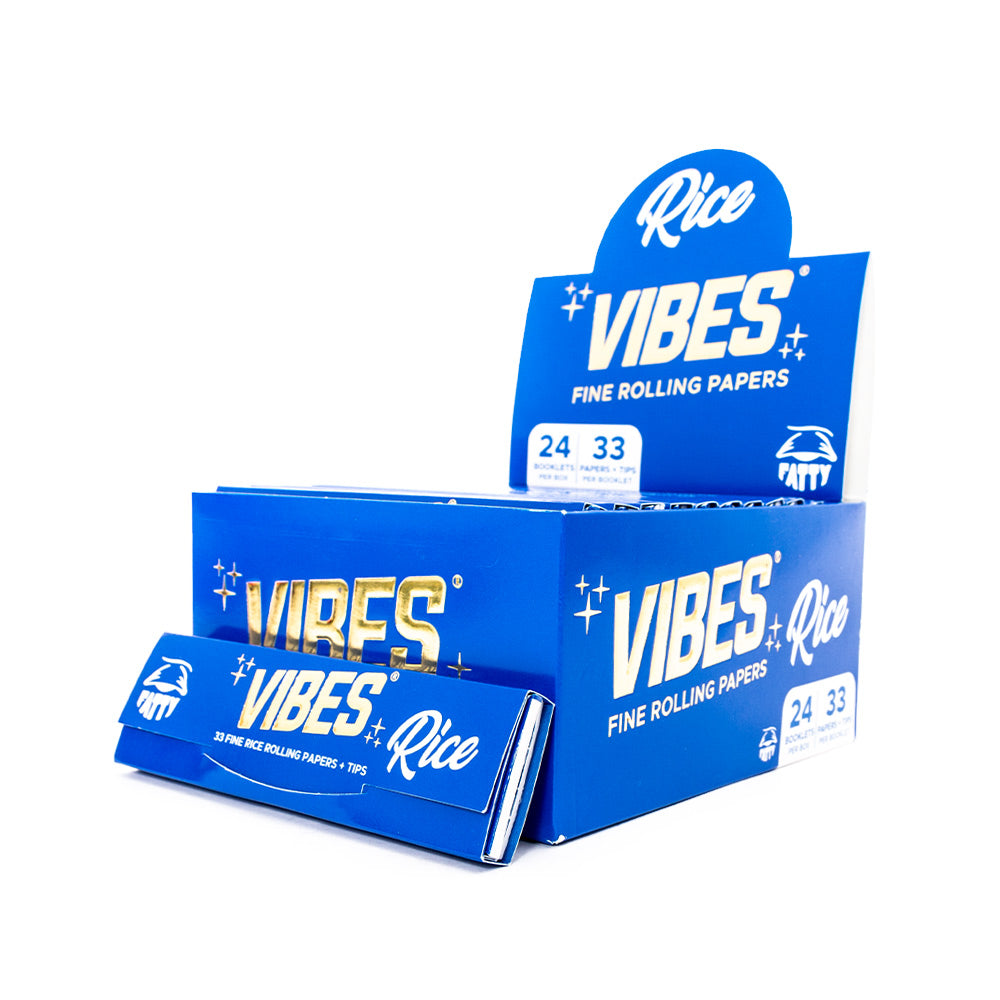 Vibes Fatty Rolling Papers With Tips In Rice 24Pcs