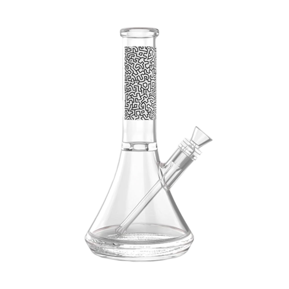 Black White Glass Water Pipe By Keith Haring