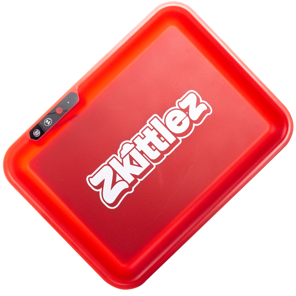 Zkittlez Red Led Glow Rolling Tray By Glow Tray